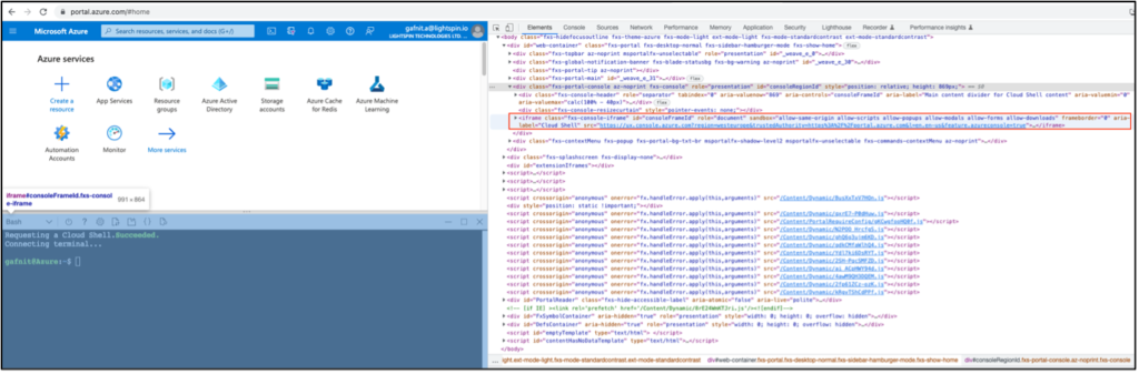 Cloud Shell Cross-Origin Communication